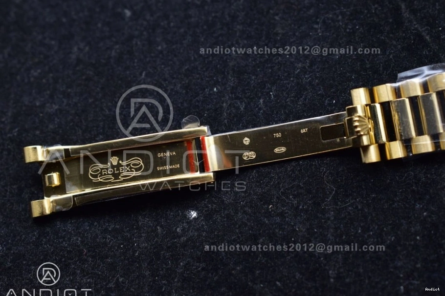 President Best vr3255 V5 on Stick Diamond 904L Gold 36 QF (Gain Dial Steel Weight) Bracelet with Edition DayDate YG 0211